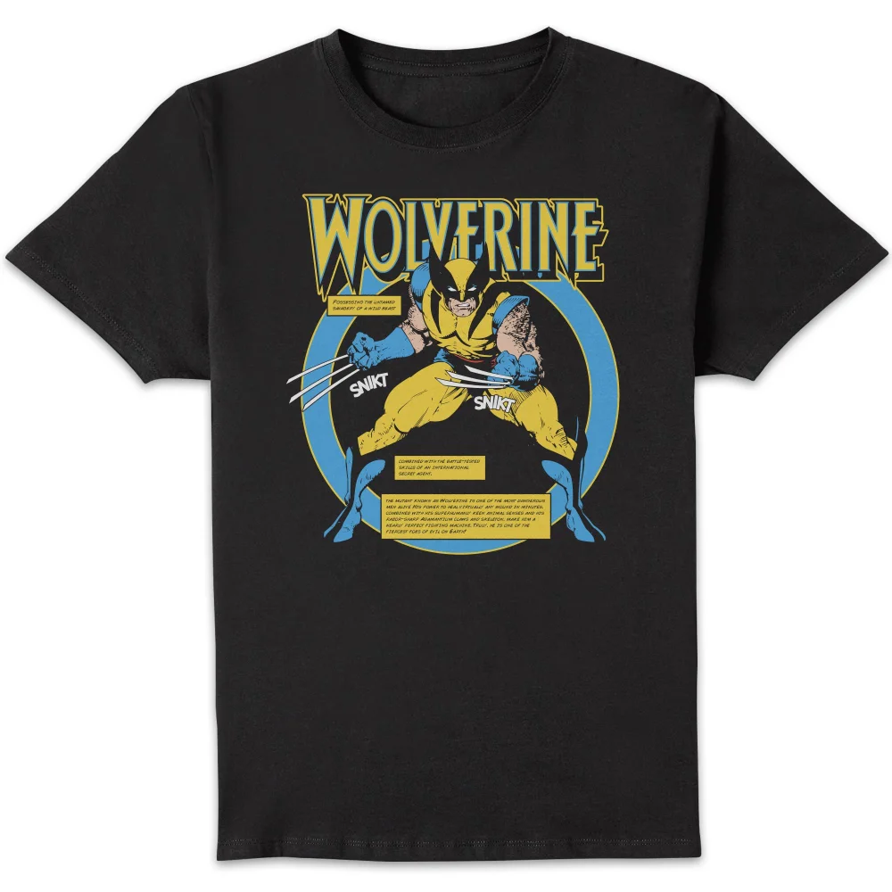 Marvel Wolverine Bio Unisex T-Shirt - Black - XS Afbeelding 1