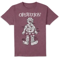 Operation Classic Board Unisex T-Shirt - Burgundy Acid Wash - undefined undefined