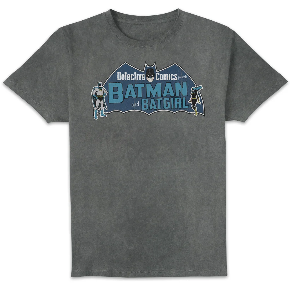 Detective Comics Presents Batman Unisex T-Shirt - Black Acid Wash - L Afbeelding 1