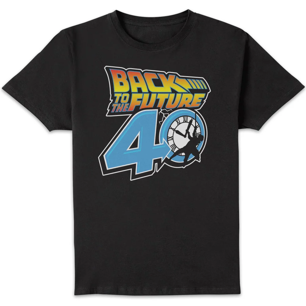 Back To The Future 40th Anniversary Unisex T-Shirt - Black - S Afbeelding 1
