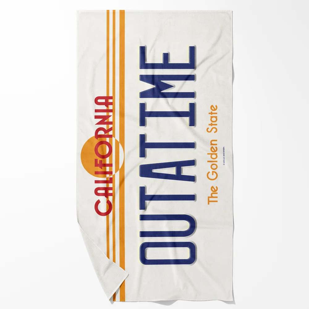 Back To The Future Outatime Beach Towel Afbeelding 1