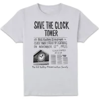 Back To The Future Save The Clock Tower Unisex T-Shirt - White