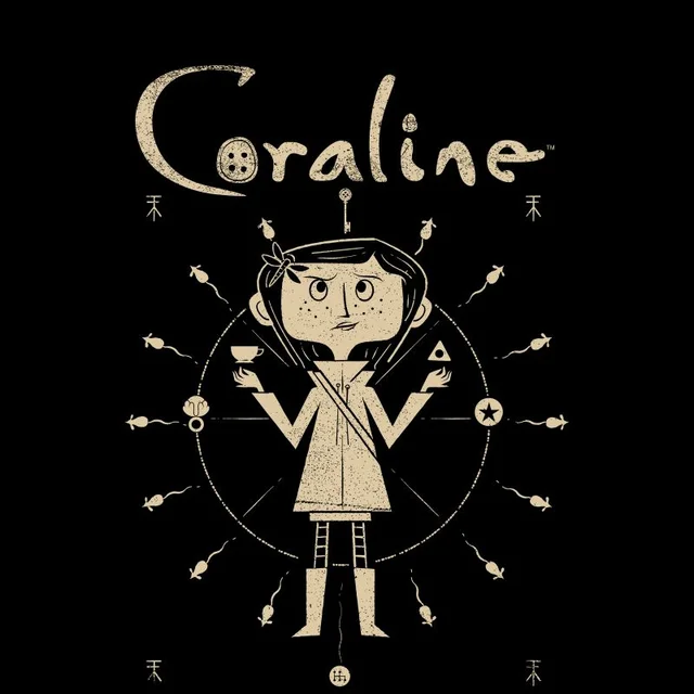 Coraline Symbols Unisex T-Shirt - Black
