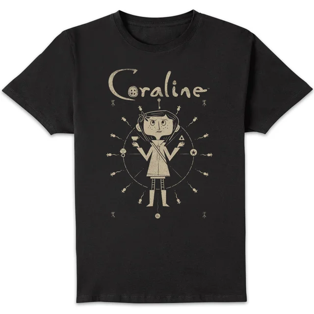 Coraline Symbols Unisex T-Shirt - Black