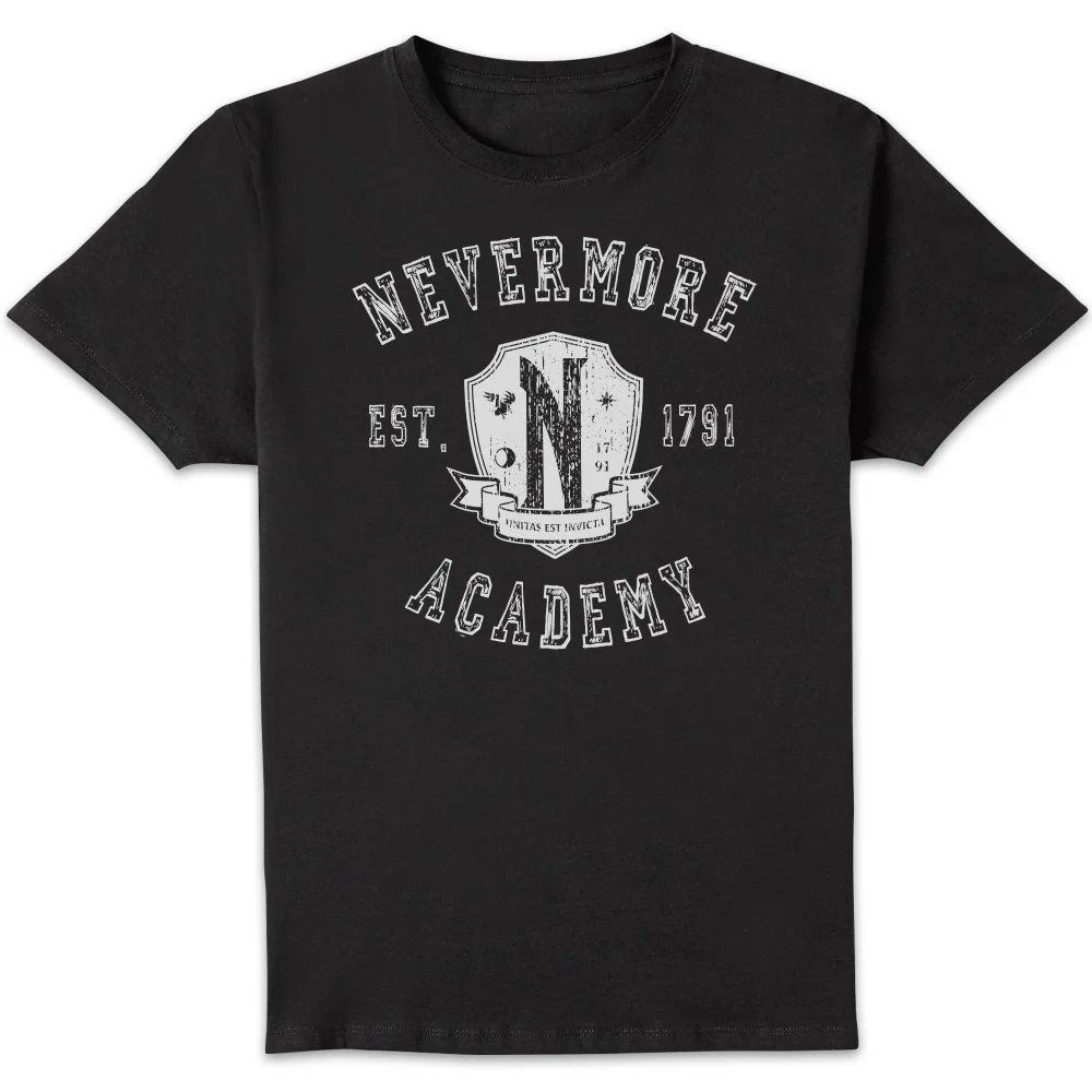Wednesday Nevermore Academy Unisex T-Shirt - Black - 4XL Afbeelding 1