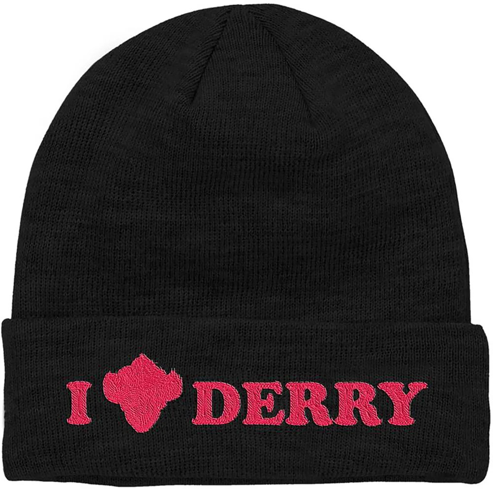 IT - Welcome To Derry I Heart Derry Embroidered Beanie - Black Afbeelding 1