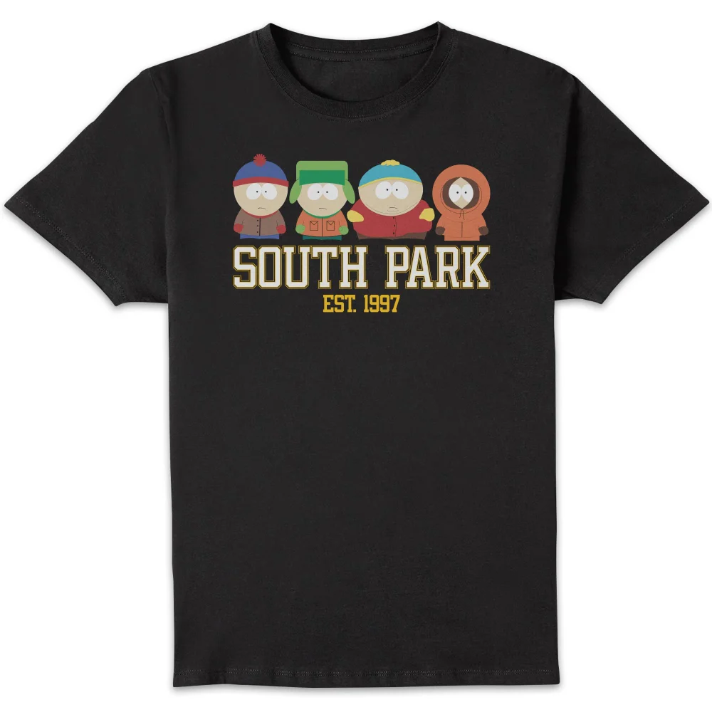 South Park Collegiate Unisex T-Shirt - Black - S Afbeelding 1