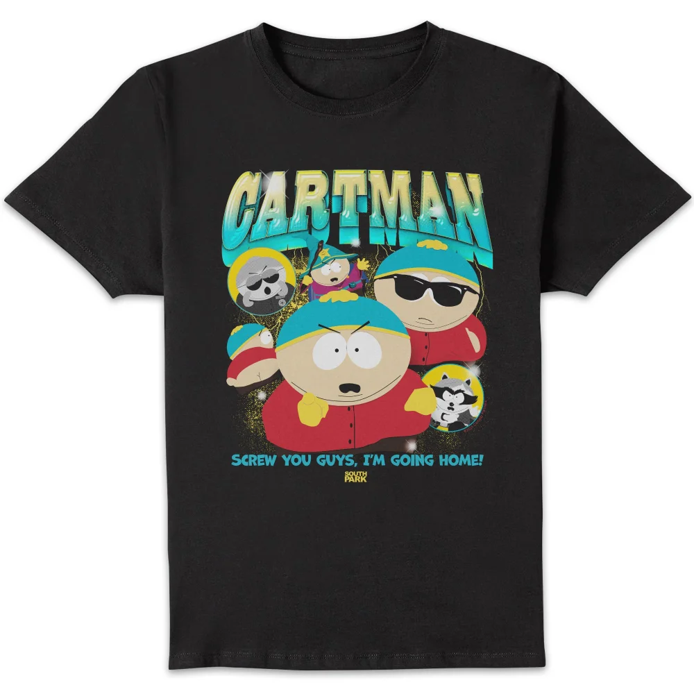 South Park Cartman Bootleg Unisex T-Shirt - Black - S Afbeelding 1