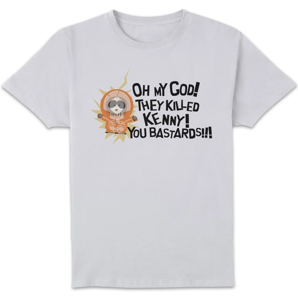 South Park Oh My God They Killed Kenny Tee Unisex T-Shirt - White - S Afbeelding 1