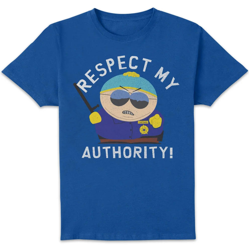 South Park Respect My Authority! Unisex T-Shirt - Blue - L Afbeelding 1