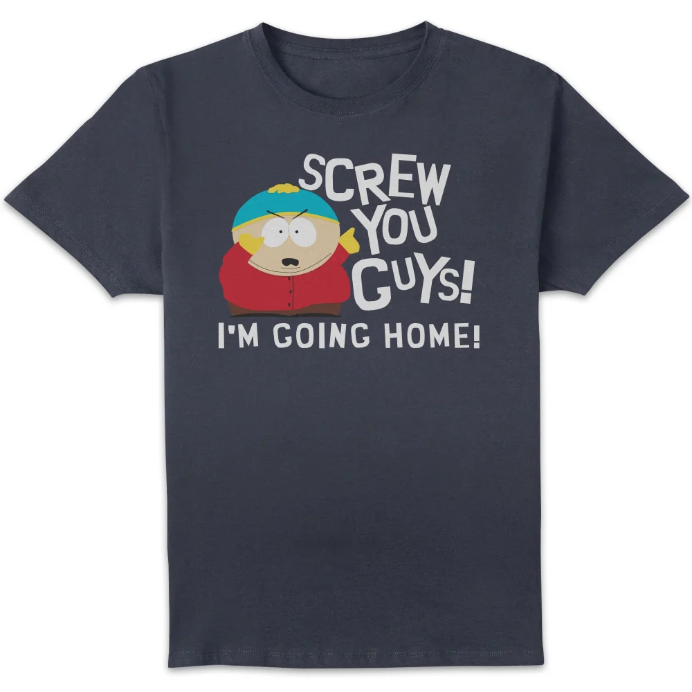 South Park Screw You Guys I'm Going Home! Unisex T-Shirt - Navy - S Afbeelding 1