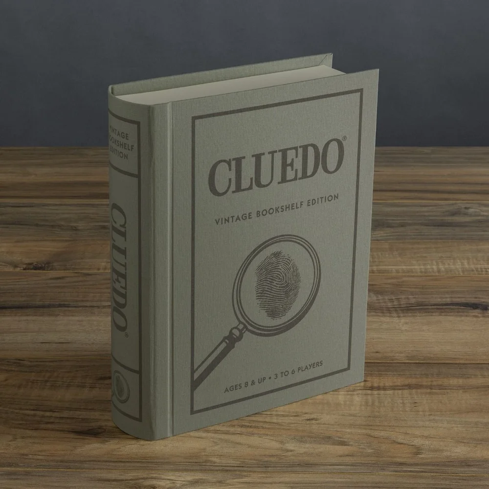 WS Game Company Cluedo Vintage Bookshelf UK Edition Board Game Afbeelding 1