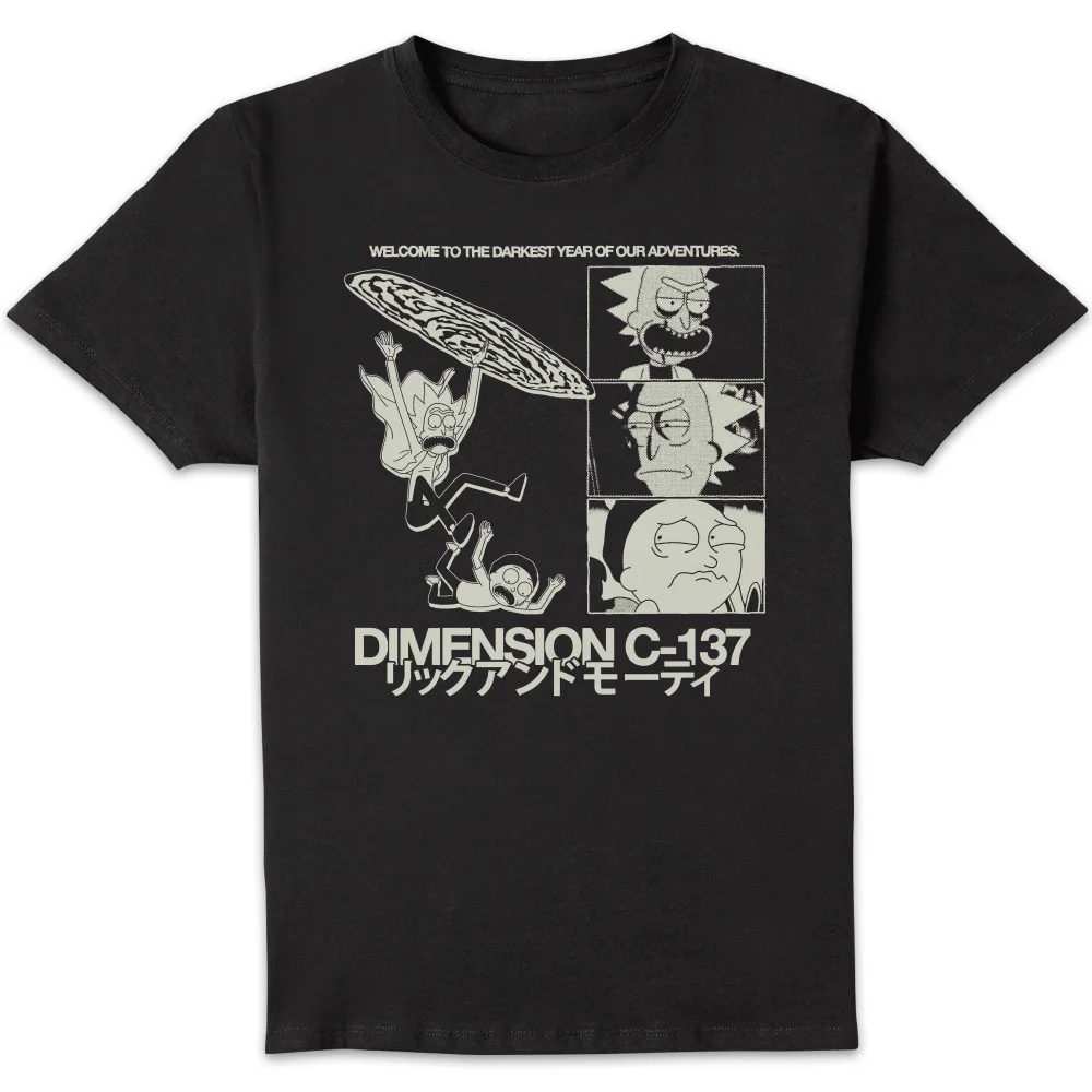 Rick and Morty Darkest Year Of Our Adventures Unisex T-Shirt - Black - S Afbeelding 1