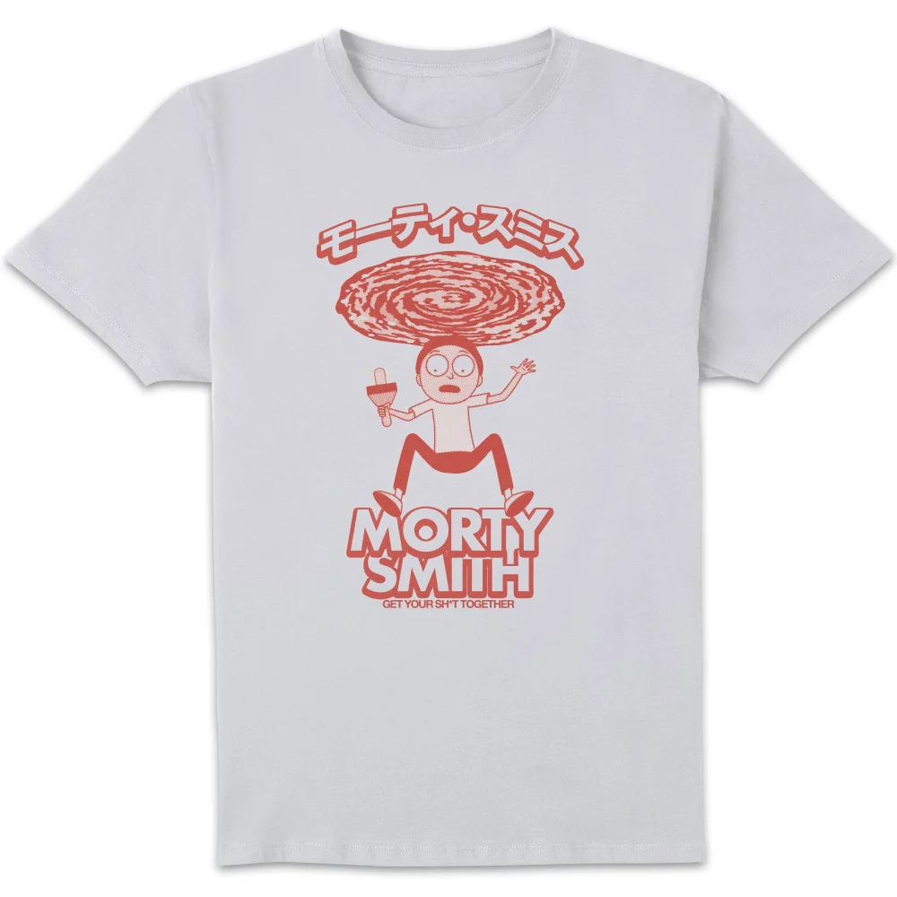 Rick and Morty Manga Morty Unisex T-Shirt - White - S Afbeelding 1