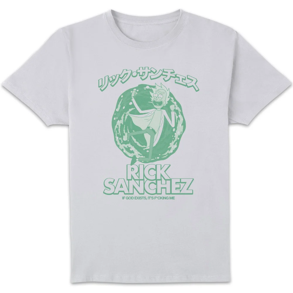 Rick and Morty Manga Rick Unisex T-Shirt - White - S Afbeelding 1