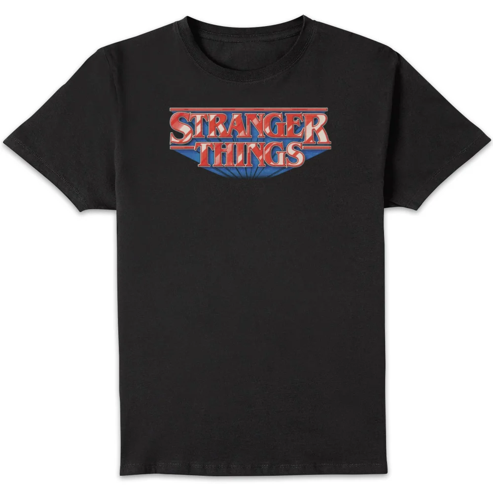 Stranger Things Retro Logo Unisex T-Shirt - Black - S Afbeelding 1