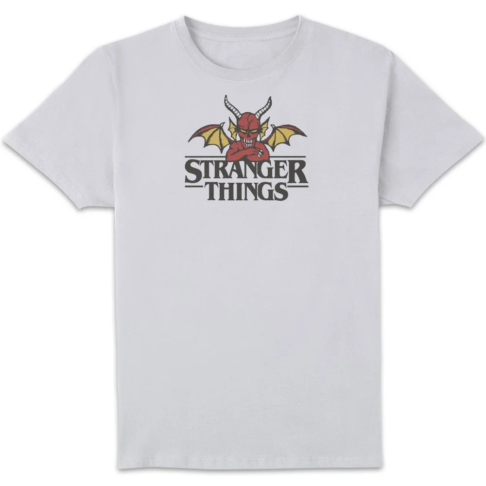 Stranger Things Hellfire Devil Unisex T-Shirt - White - 3XL Afbeelding 1