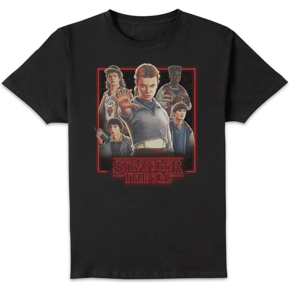 Stranger Things Poster Unisex T-Shirt - Black - S Afbeelding 1