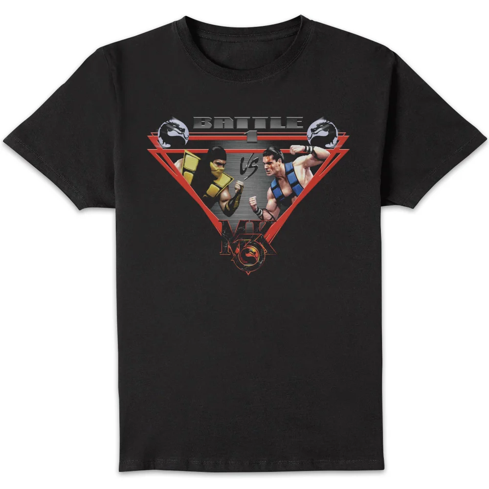 Mortal Kombat Fight Screen Unisex T-Shirt - Black - S Afbeelding 1
