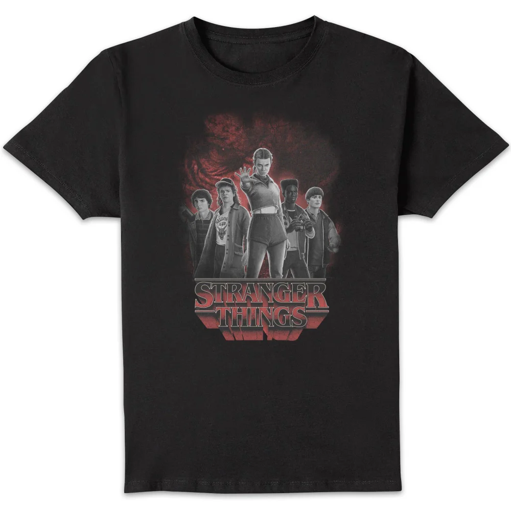 Stranger Things Lineup Unisex T-Shirt - Black - S Afbeelding 1
