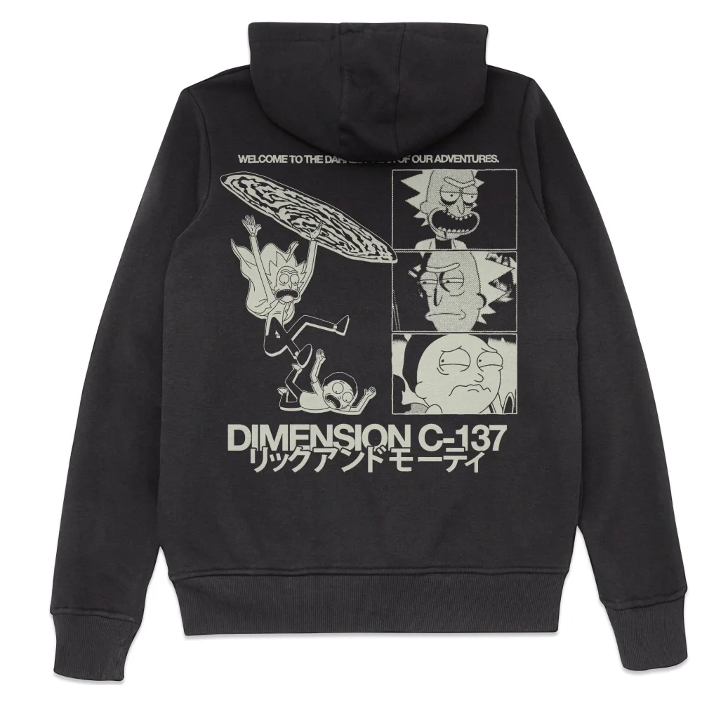 Rick and Morty C-137 Hoodie - Black - S Afbeelding 1