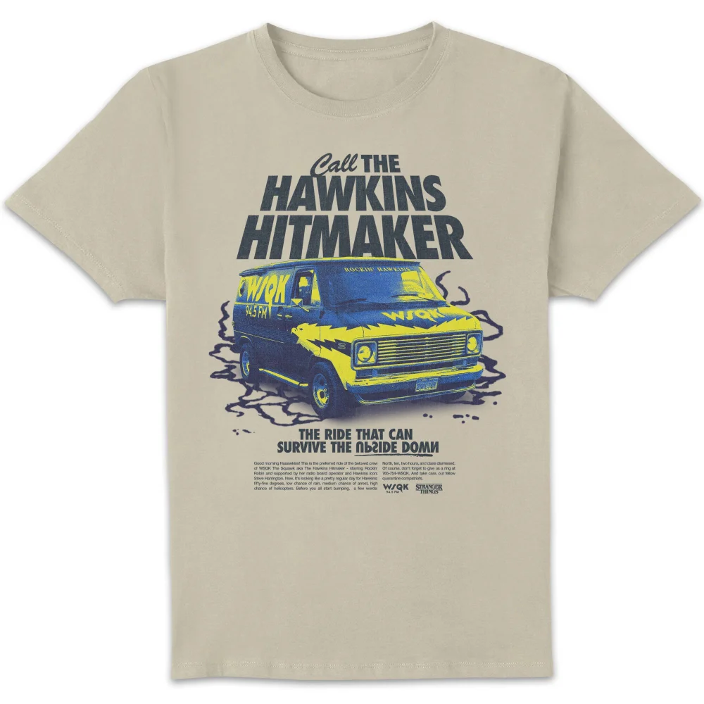 Stranger Things Hawkins Hitmaker Unisex T-Shirt - Cream - S Afbeelding 1