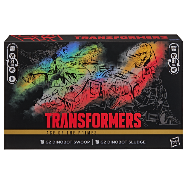 Hasbro Transformers Toys Age of the Primes G2 Dinobot Swoop and G2 Dinobot Sludge 8.5" Figures, 8+