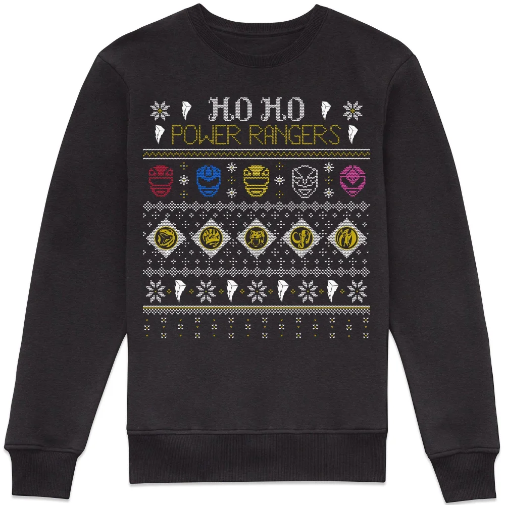 Power Rangers Stitch Christmas Sweatshirt - Black - XS Afbeelding 1