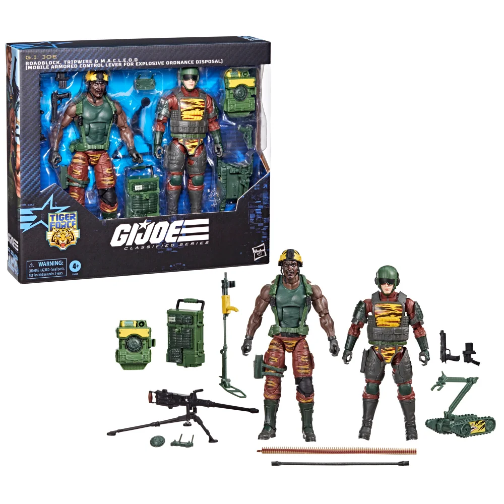 G.I. Joe Classified Series #126, Tiger Force Roadblock, Tripwire, & M.A.C.L.E.O.D., 6” Action Figures Afbeelding 1
