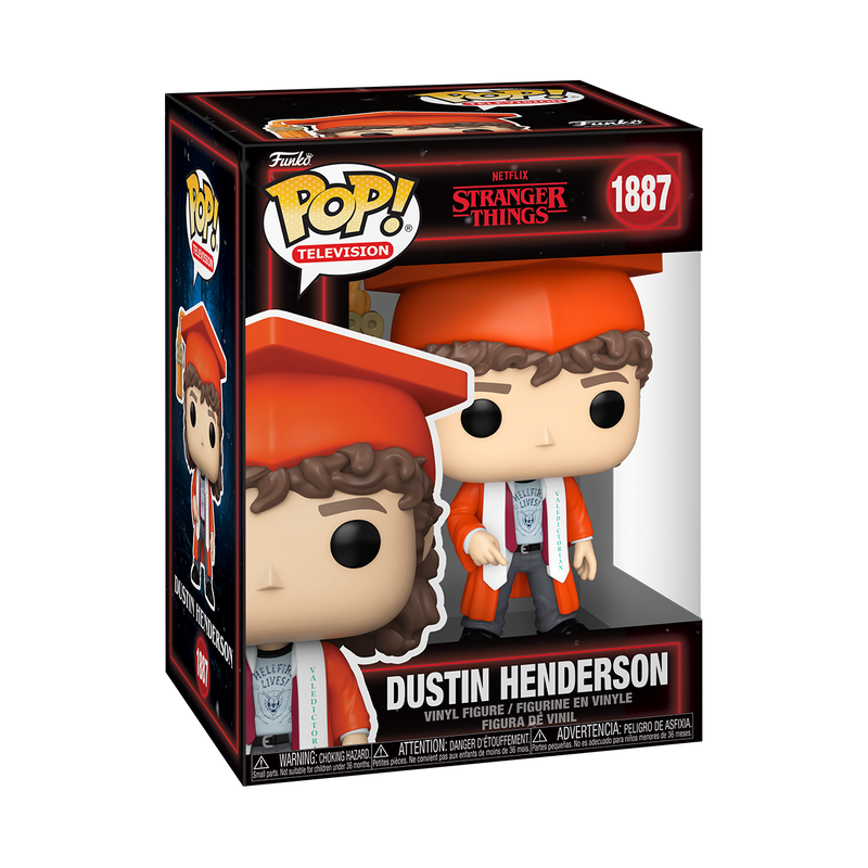 Pop! Stranger Things Dustin Henderson (Graduation) Funko POP Vinyl Afbeelding 1