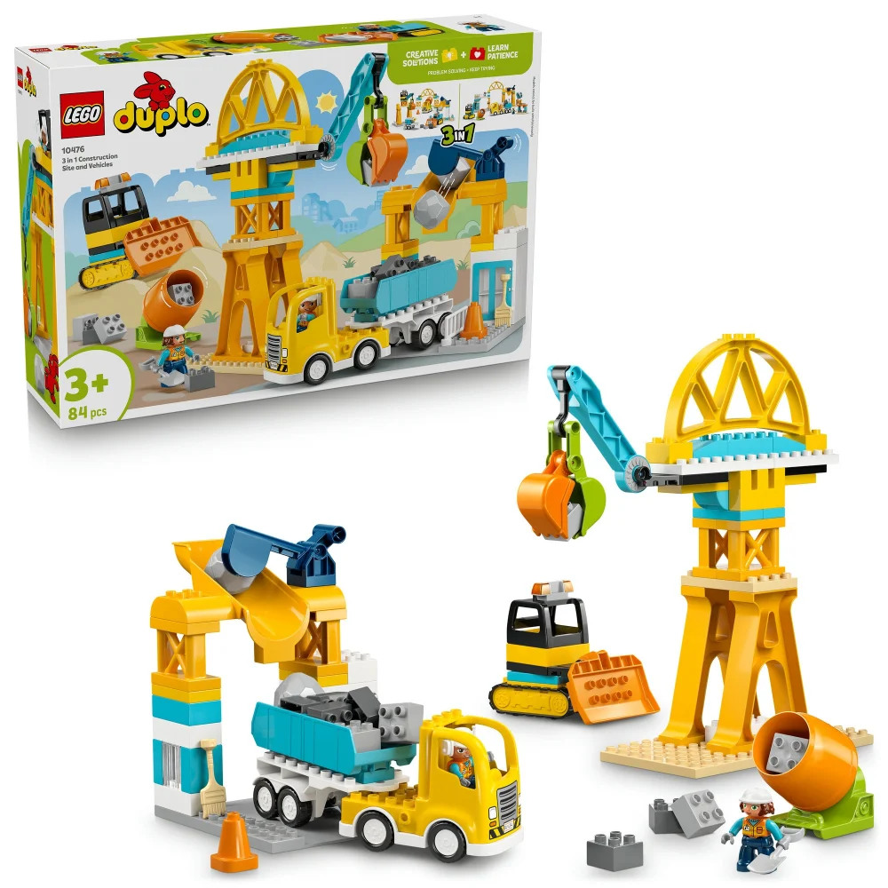 LEGO DUPLO 3 in 1 Construction Site and Vehicles Toy 10476 Afbeelding 1