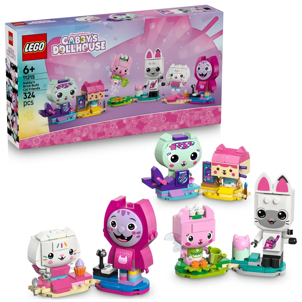 LEGO Gabby's Dollhouse: Gabby's Brick-Built Cat Friends 11215 Afbeelding 1