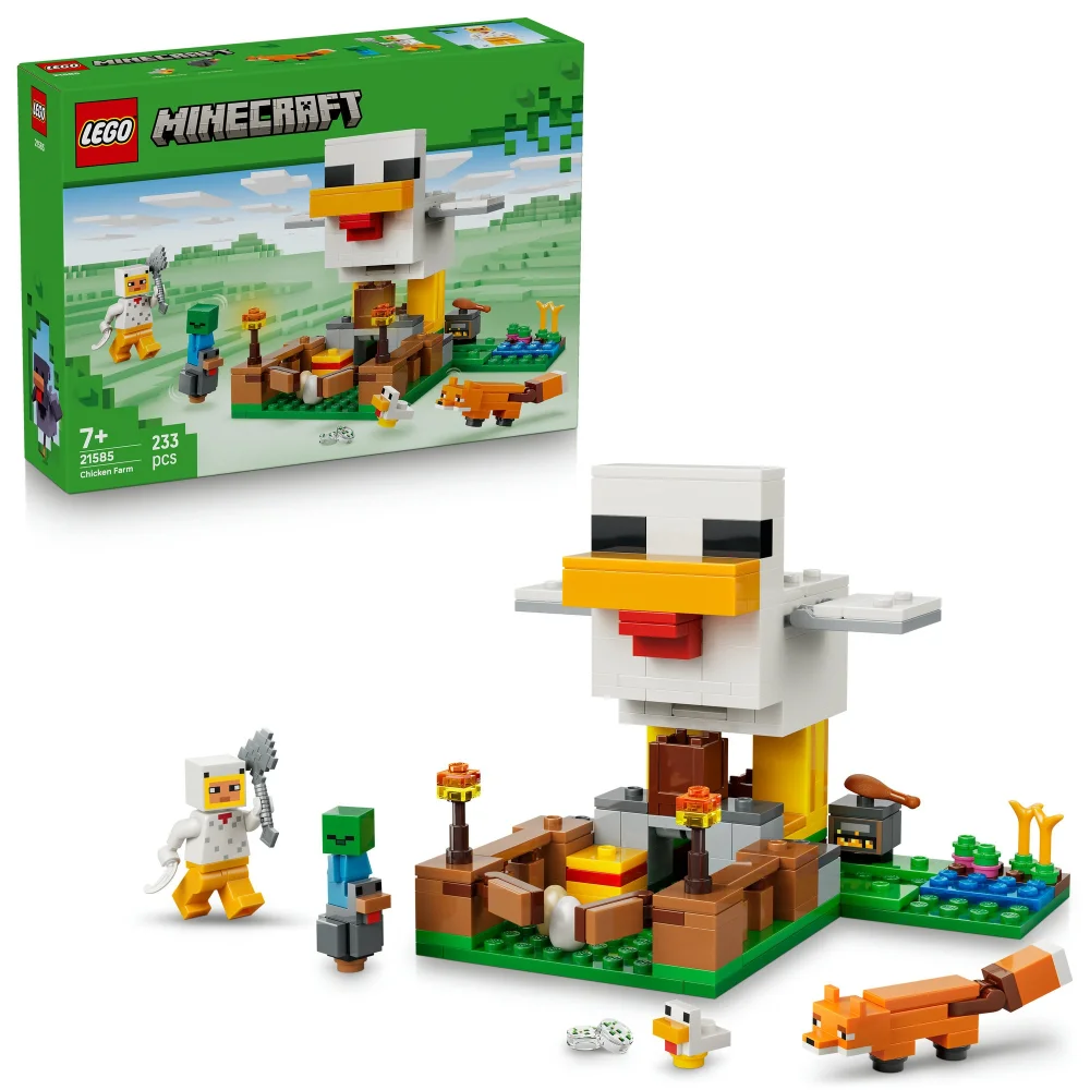 LEGO Minecraft Chicken Farm Gaming Toy with Figures 21585 Afbeelding 1