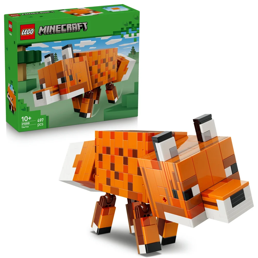 LEGO Minecraft The Fox Toy Gaming Decor Gift 21588 Afbeelding 1