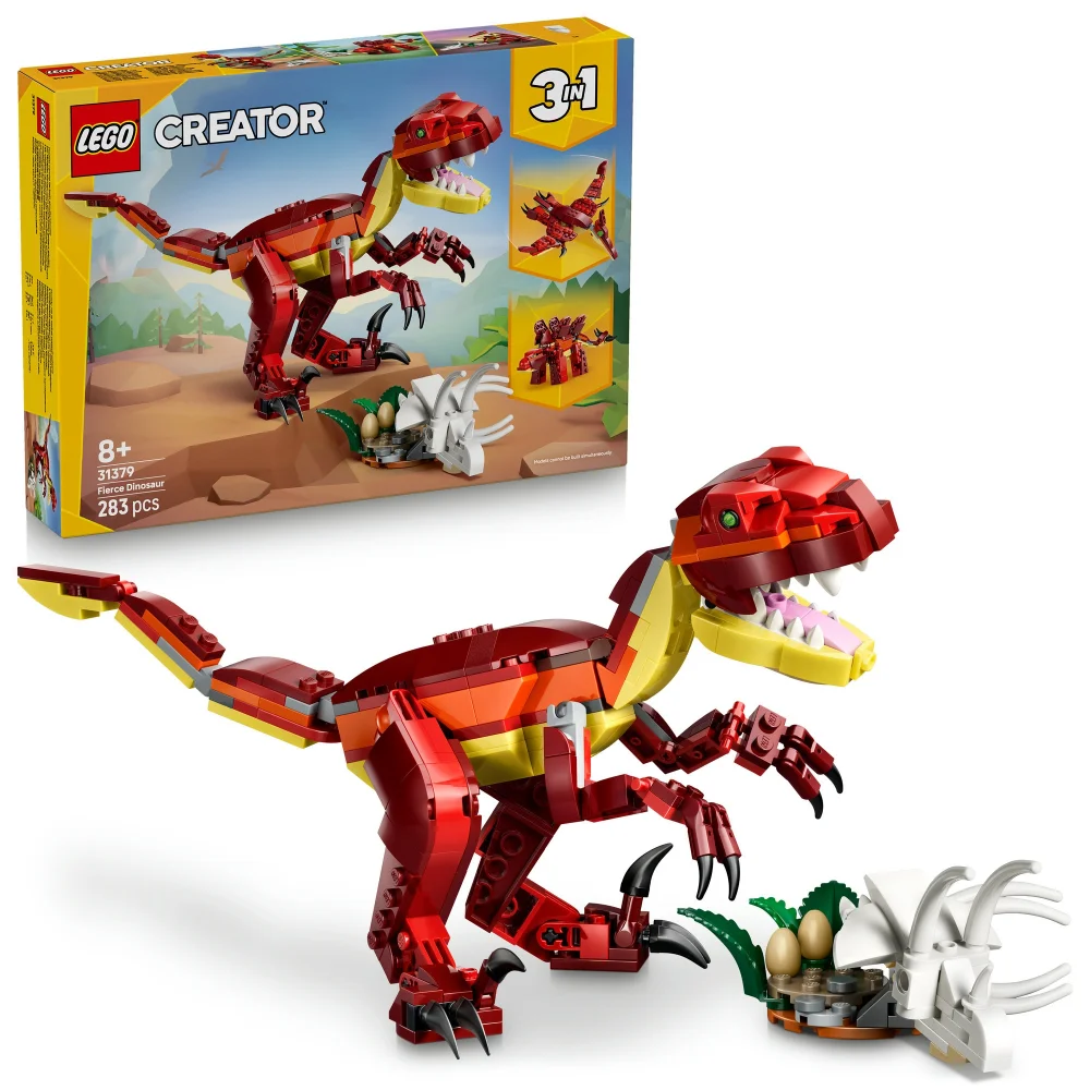 LEGO Creator 3in1 Fierce Dinosaur Figure Building Toy 31379 Afbeelding 1
