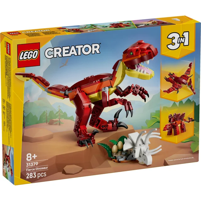 LEGO Creator 3in1 Fierce Dinosaur Figure Building Toy 31379