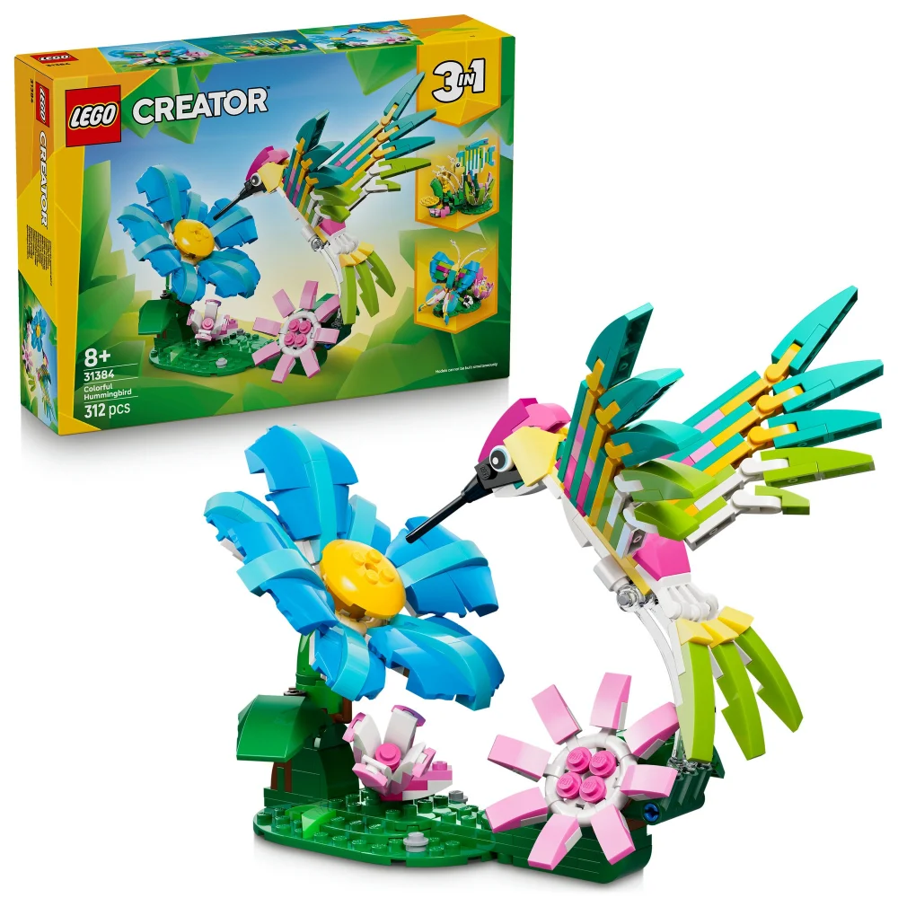 LEGO Creator 3in1 Wild Animals: Colourful Hummingbird 31384 Afbeelding 1