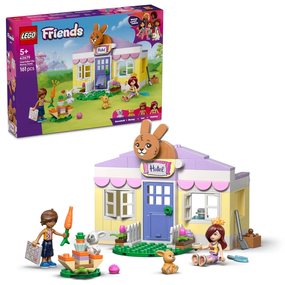 LEGO Friends Heartlake City Bunny Hotel Toy for Kids 42679 Afbeelding 1