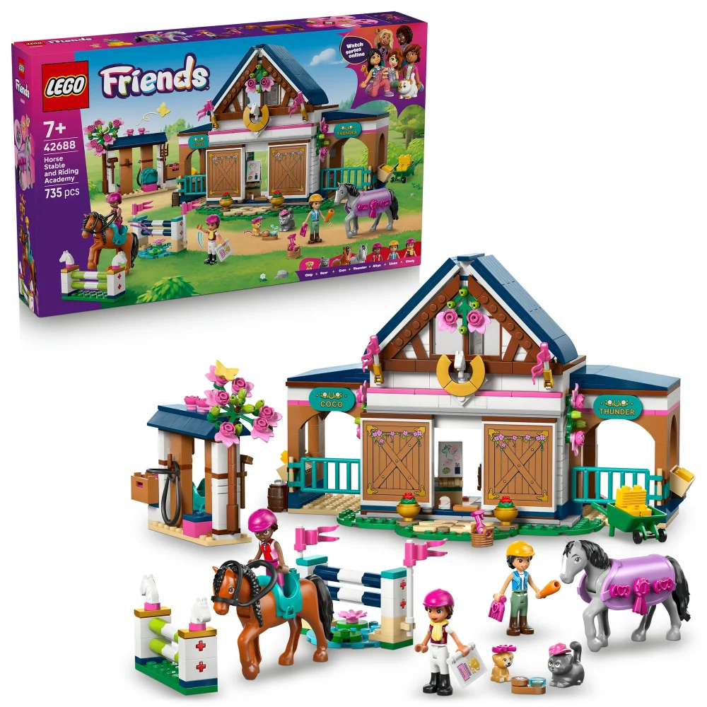 LEGO Friends Horse Stable and Riding Academy Toy 42688 Afbeelding 1
