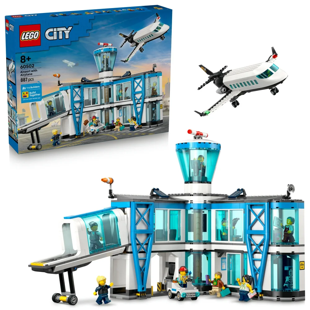 LEGO City Airport with Airplane Toy Model Airport Set 60502 Afbeelding 1