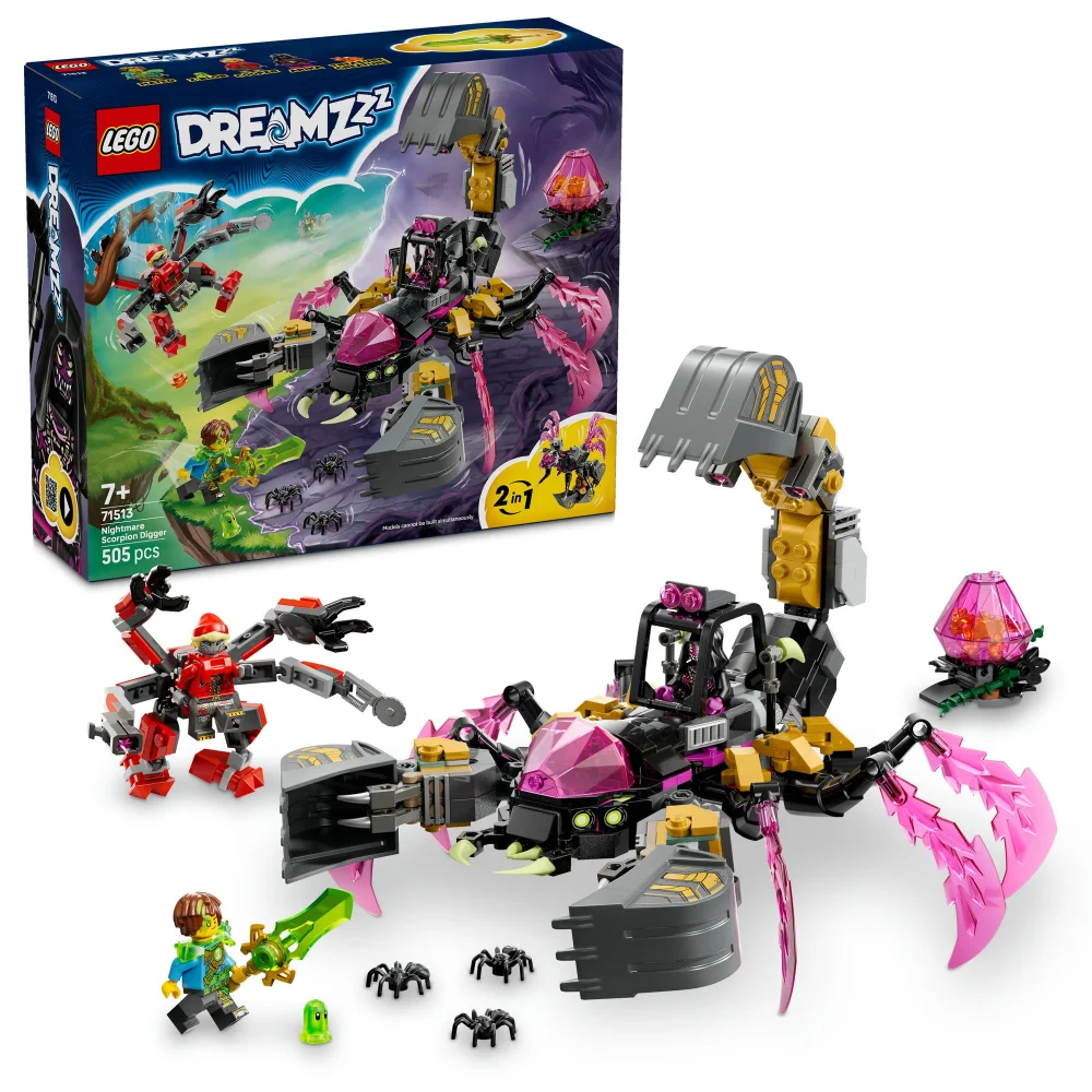 LEGO DREAMZzz 2in1 Nightmare Scorpion Digger Toy 71513 Afbeelding 1