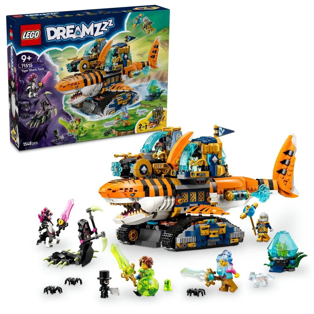 LEGO DREAMZzz 2in1 Tiger Shark Tank Toy for Kids 71515 Afbeelding 1