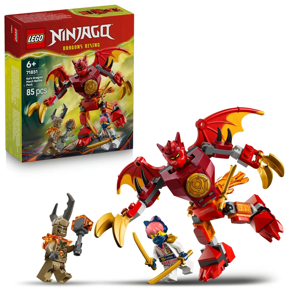 LEGO NINJAGO Kai’s Dragon Mech Battle Pack Ninja Toy 71851 Afbeelding 1