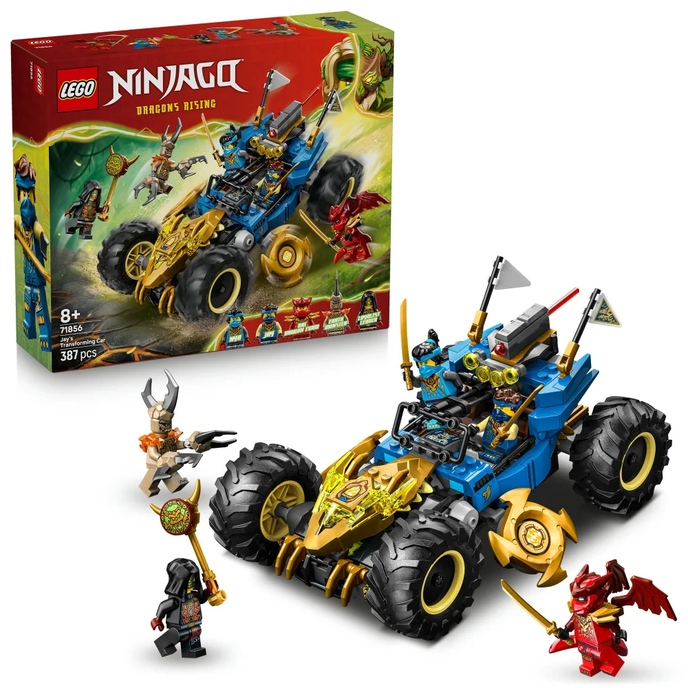 LEGO NINJAGO 2 in1 Jay’s Transforming Car Racing Toy 71856 Afbeelding 1