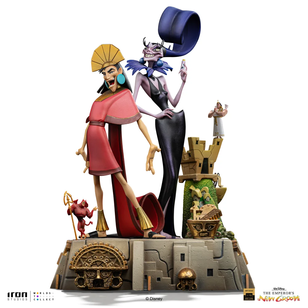 Iron Studios Disney The Emperor's New Groove Art Scale 1/10 Kuzco and Yzma Figure Afbeelding 1