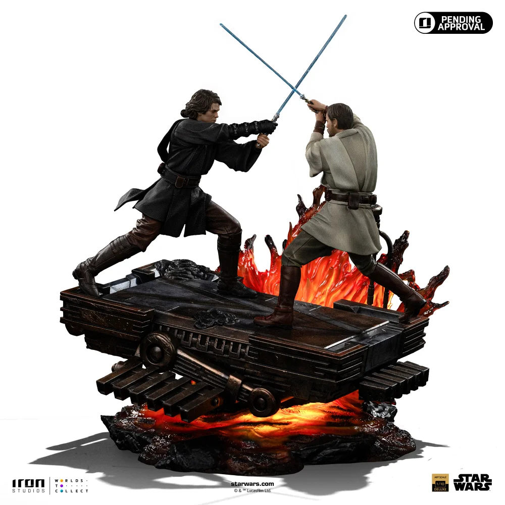 Iron Studios Star Wars Art Scale 1/10 Anakin Vs Obi Wan Figure Afbeelding 1