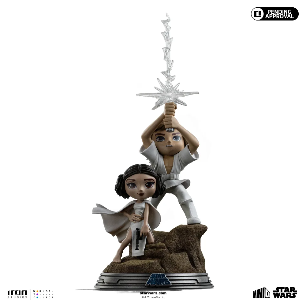 Iron Studios Star Wars MiniCo Luke and Leia Figure Afbeelding 1