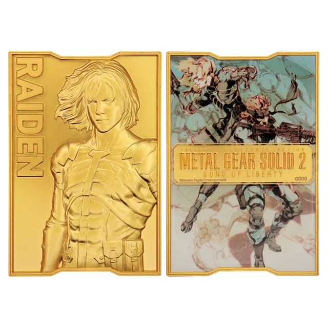Metal Gear Solid 2 24k Gold Plated Raiden Ingot