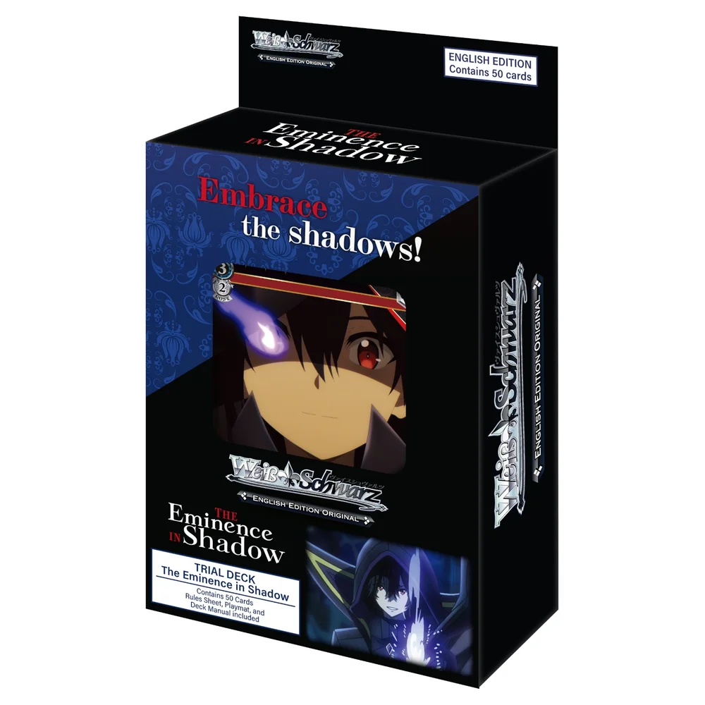 Weiss Schwarz Trading Card Game Trial Deck: The Eminence in Shadow Afbeelding 1
