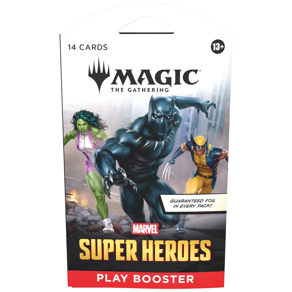 Magic: The Gathering Marvel Super Heroes Play Booster (1 Pack of 14 Cards) Afbeelding 1